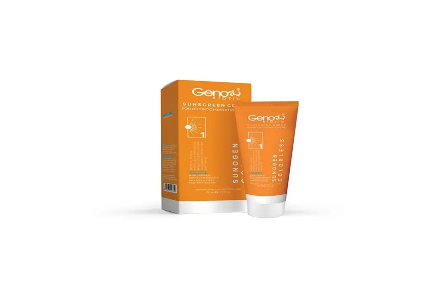کرم ضد آفتاب ژنوبایوتیک  SPF50با فرمولاسیون پیشرفته و فیلترهای محافظتی