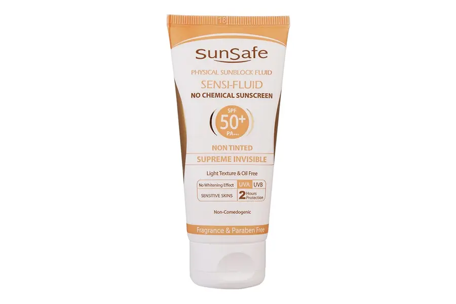سان سیف فلوئید رنگی SPF 50 یکی از بهترین ضدآفتابهای فلوئیدی بازار