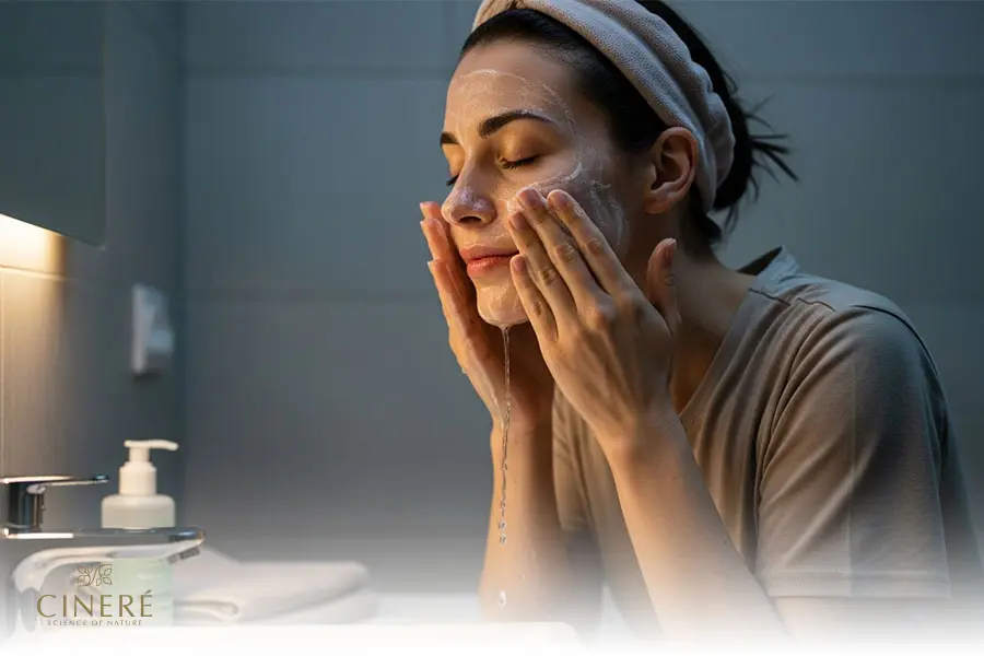 پاکسازی پوست از ضد آفتاب قبل از خواب