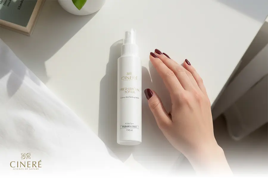 برای پاکسازی در روتین شبانه میتوانید از اسپری پاک کننده صورت سینرهاستفاده کنید