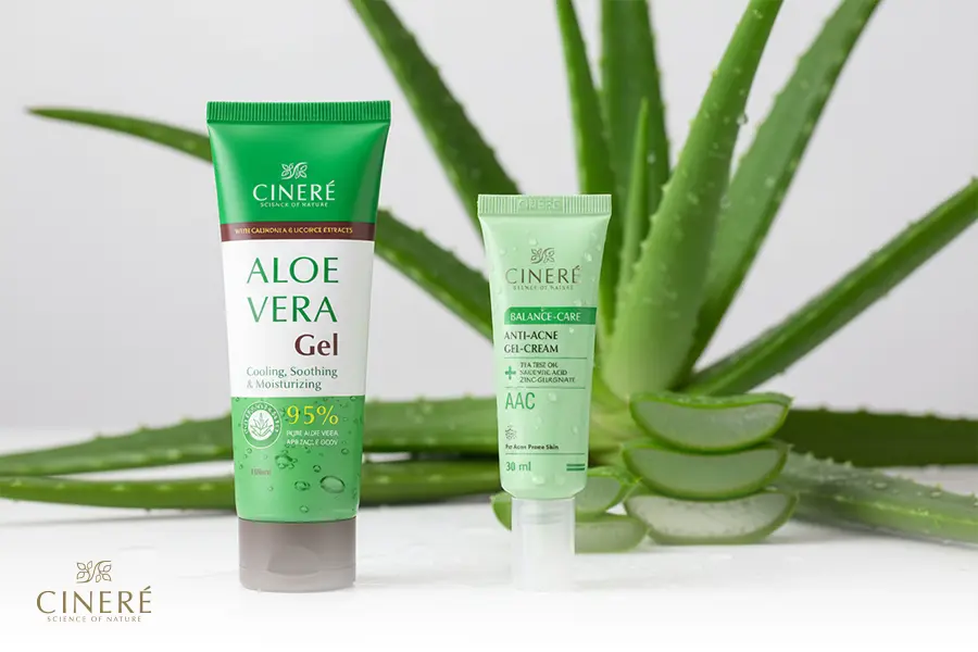 ژل آوورا و ژل کرم ضدجوش سینره برای درمان جوش و حاوی آلوئهورای طبیعی